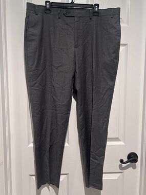 Lauren Ralph Lauren Gray Dress Pants Men 40x30 Flat Front Classic Fit Trousers